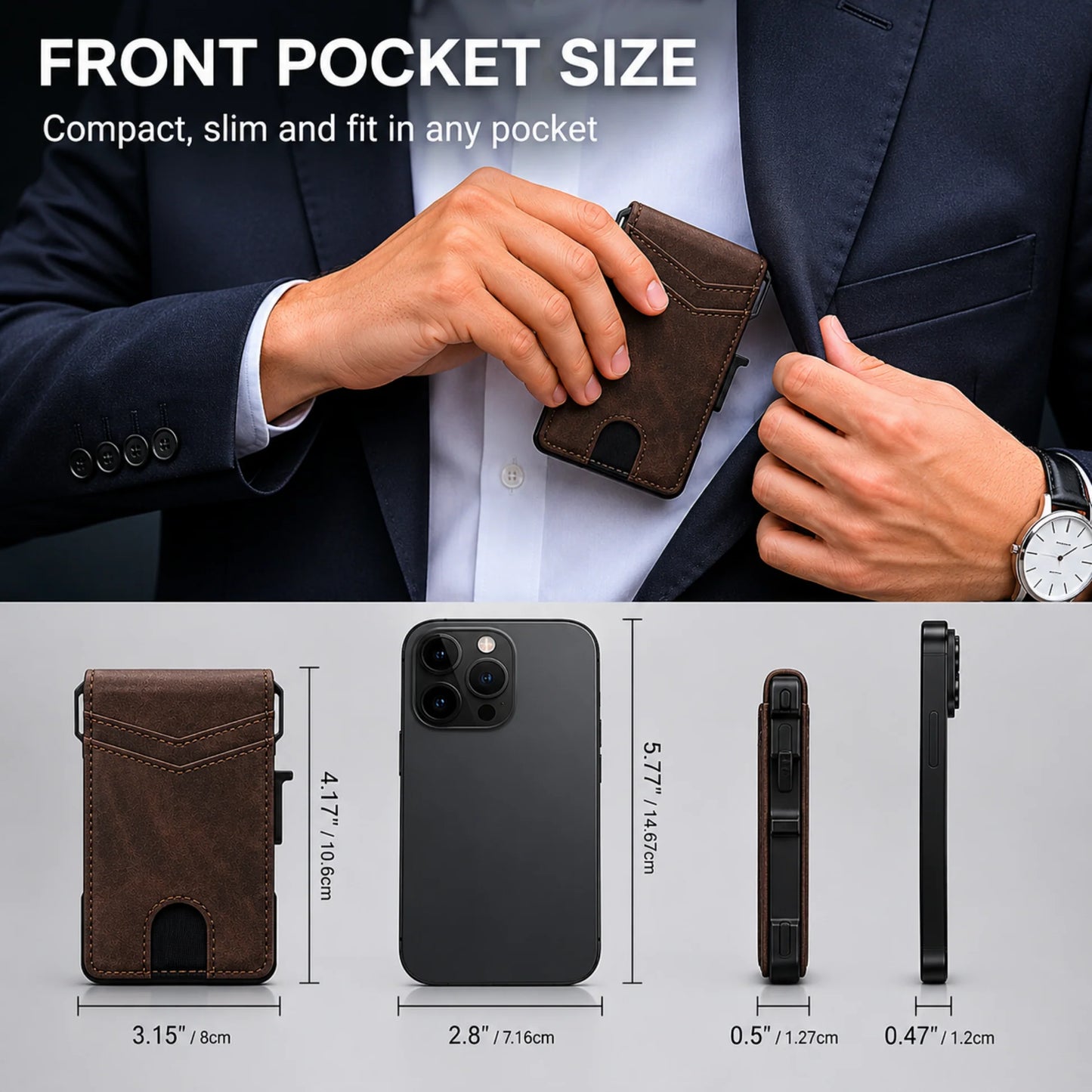 Eddley MagVault® Minimalist Wallet - Maximum Capacity. Minimal Footprint.